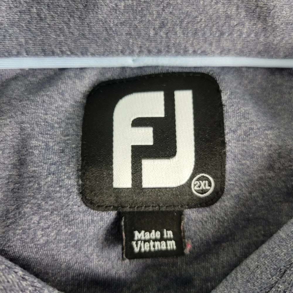 FootJoy Mens 2XL Solid Gray‎ Performance Stretch Golf Polo Short Sleeve